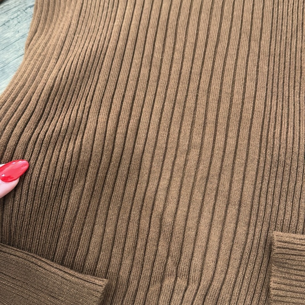 Lulus Chic Observations Brown Ribbed Turtleneck S… - image 6